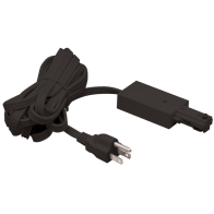 Cord and Plug Set, 12', 1 circuit track, Black