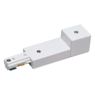 Nora Lighting Two-Circuit Track System Live End Conduit Connector - Silver
