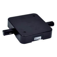 Nora Lighting One-Circuit Track System In-Line Live End Feed w/ Circuit Limiter - 14A - Black
