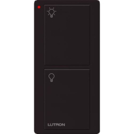 Lutron 2-Button Pico Smart Remote - Light Icons - Black