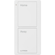Lutron 2-Button Scene Pico Smart Remote - Pre-engraved Text ("Home/Away") - White