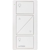 Lutron 2-Button Pico Smart Remote with Raise/Lower - Light Icons - Snow
