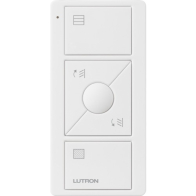 Lutron Original 3-Button Pico Smart Remote with Raise/Lower and Preset - Tilt Blind Icons - White