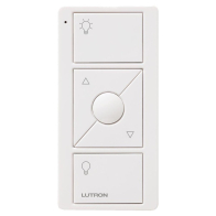 Lutron Original 3-Button Pico Smart Remote with Raise/Lower and Preset - Light Icons - Snow