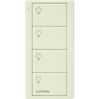 Lutron 4-Button Pico Smart Remote - Scene Control - Light Icons - Biscuit
