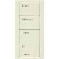 Lutron 4-Button Pico Smart Remote - Scene Keypad - Any Room Text Engraving - Biscuit