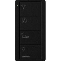 Lutron 4-Button Pico Smart Remote - Scene Keypad - Any Rooms Icons - Midnight