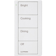 Lutron 4-Button Pico Smart Remote - Scene Keypad - Kitchen Text Engraving - Snow