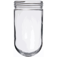 RAB Clear Round Bottom Glass Globe - 100 Series