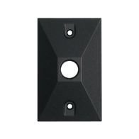 RAB 1 Hole Die Cast 4" Rectangular Cover - Black