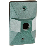 RAB 1 Hole Die Cast 4" Rectangular Cover - Verde Green