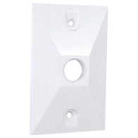 RAB 1 Hole Die Cast 4" Rectangular Cover - White