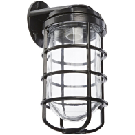 RAB 200W Max Wall Mount Vaporproof Light - Black - 120V
