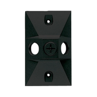 RAB 3 Hole Die Cast 4" Rectangular Cover - Black