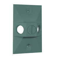 RAB 3 Hole Die Cast 4" Rectangular Cover - Verde Green