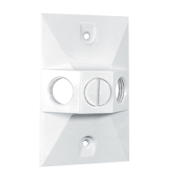 RAB 3 Hole Die Cast 4" Rectangular Cover - White