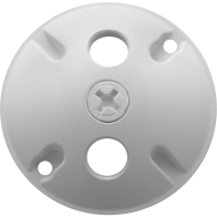 RAB 3 Hole Die Cast 4" Round Cover - White
