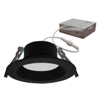 Westgate RDL4S 4" LED Round Recessed Downlight - Baffle Trim - 12W - CCT Selectable - 1,050 Lumens - 120V - Black