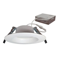 Westgate RDL6S 6" LED Round Recessed Downlight - Baffle Trim - 14W - Dim-to-Warm / 4K-22K - 1,200 Lumens - 120V - White