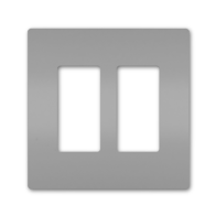 Legrand radiant® Wall Plate - 2 Gang - Gray