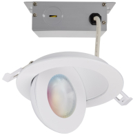 SATCO Starfish 4" Smart LED Floating Gimbal Downlight - 9W - Tunable White and RGB - 120-277V - White