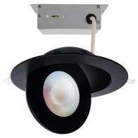 SATCO Starfish 6" Smart LED Floating Gimbal Downlight - 15W - Tunable White and RGB - 120-277V - Black