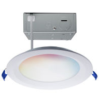 SATCO Starfish 6" Round Smart LED Regressed Downlight - 12W - Tunable White and RGB - 120V - White