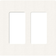 Lutron Claro Screwless Designer Wallplate - 2 Gang - Brilliant White