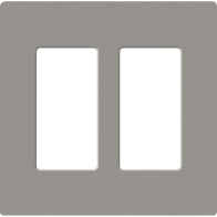 Lutron Claro Screwless Designer Wallplate - 2 Gang - Cobblestone
