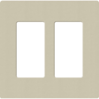 Lutron Claro Screwless Designer Wallplate - 2 Gang - Clay
