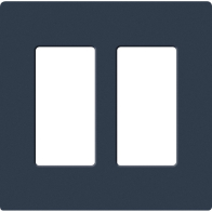 Lutron Claro Screwless Designer Wallplate - 2 Gang - Deep Sea