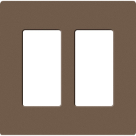 Lutron Claro Screwless Designer Wallplate - 2 Gang - Espresso