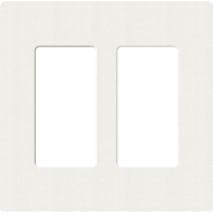 Lutron Claro Screwless Designer Wallplate - 2 Gang - Glacier White