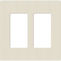 Lutron Claro Screwless Designer Wallplate - 2 Gang - Pumice