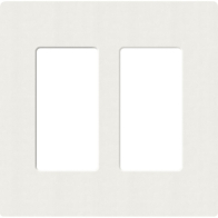Lutron Claro Screwless Designer Wallplate - 2 Gang - Architectural White