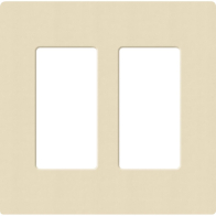 Lutron Claro Screwless Designer Wallplate - 2 Gang - Sand