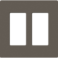 Lutron Claro Screwless Designer Wallplate - 2 Gang - Truffle