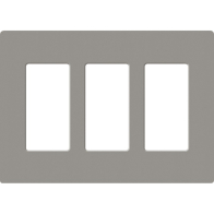 Lutron Claro Screwless Designer Wallplate - 3 Gang - Cobblestone