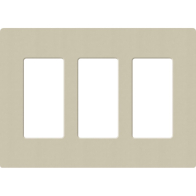 Lutron Claro Screwless Designer Wallplate - 3 Gang - Clay