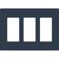 Lutron Claro Screwless Designer Wallplate - 3 Gang - Deep Sea