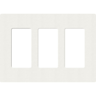 Lutron Claro Screwless Designer Wallplate - 3 Gang - Glacier White