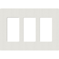 Lutron Claro Screwless Designer Wallplate - 3 Gang - Lunar Gray