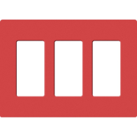 Lutron Claro Screwless Designer Wallplate - 3 Gang - Signal Red