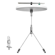 Westgate Adjustable 72" 1/16" Single Suspension Canopy Set With Y Double Keyhole End Connectors - Non-Power Side