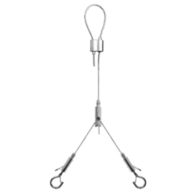 Westgate Adjustable 20' 1/16" Double Suspension Cable With Y Hook Ends - Loop Gripper On Top