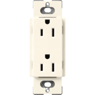 Lutron Claro 15A Receptacle - Biscuit