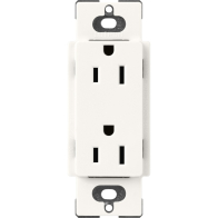 Lutron Claro 15A Receptacle - Brilliant White