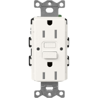Lutron Claro 15A GFCI Receptacle - Tamper Resistant - Brilliant White