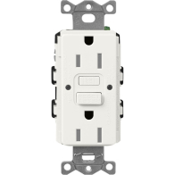 Lutron Claro 15A GFCI Receptacle - Tamper Resistant - Glacier White