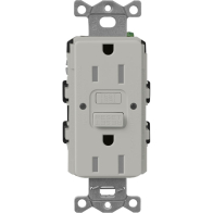 Lutron Claro 15A GFCI Receptacle - Tamper Resistant - Pebble